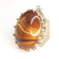 impozant pandant " Faux Amber " , din argint. atelier Greeg. Danemarca